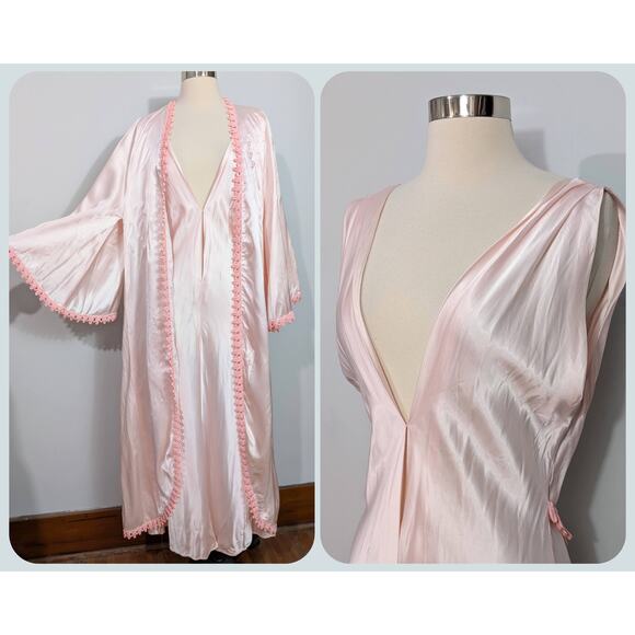 Scintilla Inc 40s Glam Peignoir Set - Picture 1 of 14